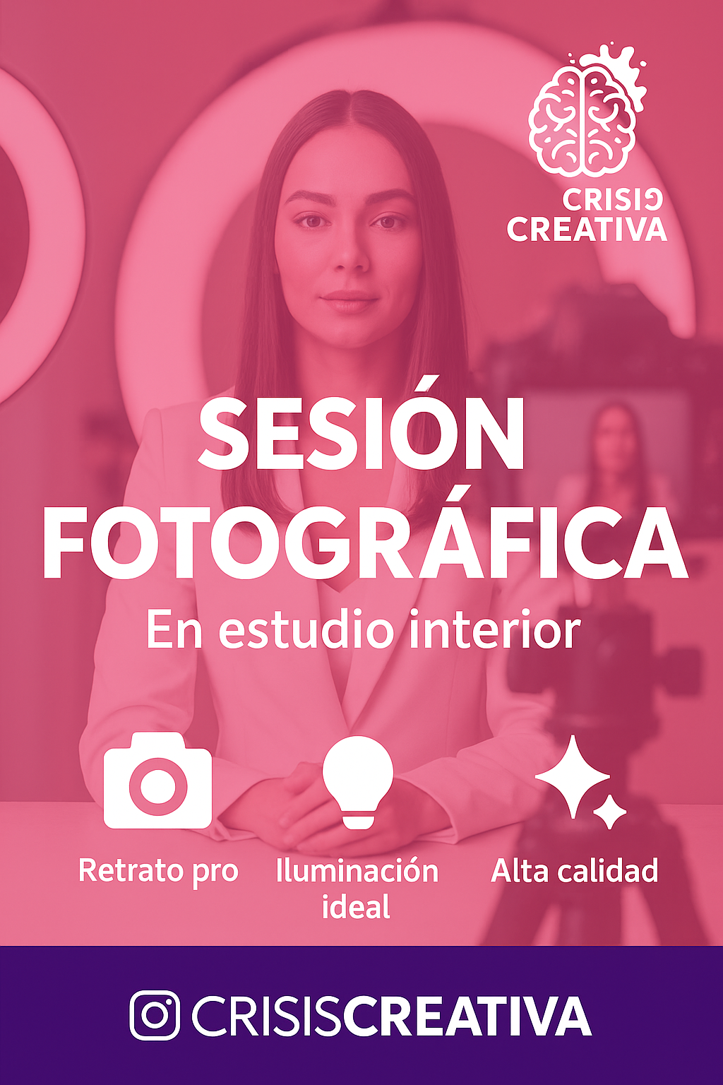 Sesión fotográfica en estudio